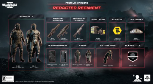 绝地潜兵2机密军团战备包发售时间