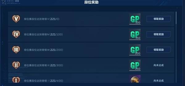 逆战：未来PVP排位赛奖励介绍