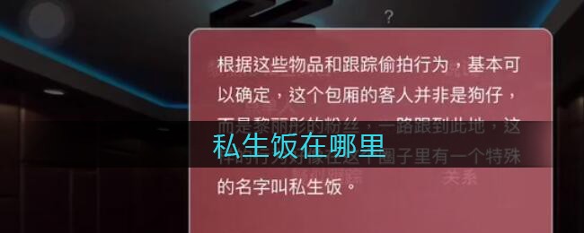 《孙美琪疑案：金酷KTV》三级线索——私生饭