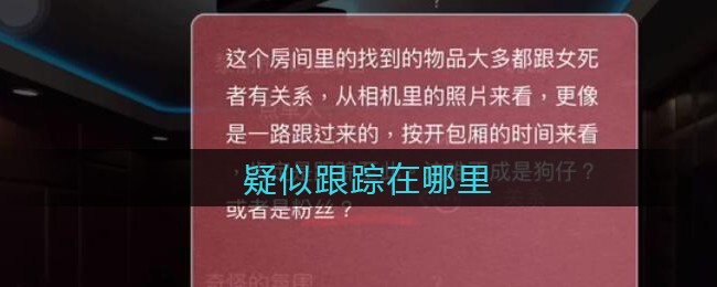 《孙美琪疑案：金酷KTV》三级线索——疑似跟踪