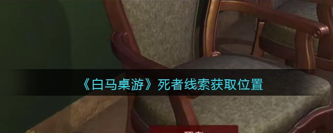 《孙美琪疑案：白马桌游》五级线索——死者