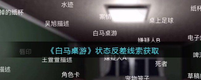 《孙美琪疑案：白马桌游》三级线索——状态反差​