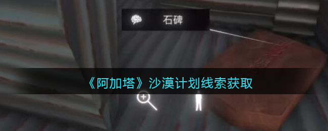 《孙美琪疑案：阿加塔》三级线索——沙漠计划