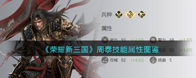《荣耀新三国》周泰技能属性图鉴