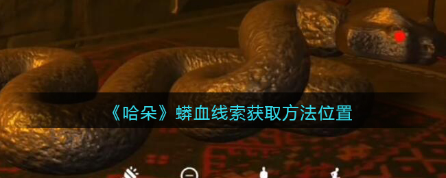 《孙美琪疑案：哈朵》五级线索——蟒血