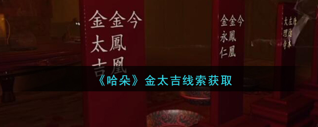 《孙美琪疑案：哈朵》五级线索——金太吉