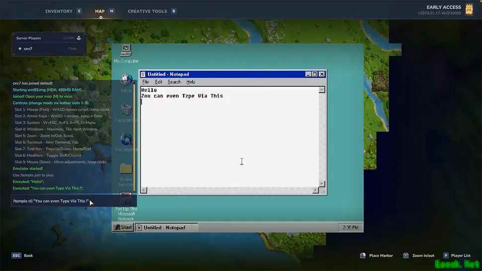 Hytale内运行Windows 95,实现多层嵌套技术奇观