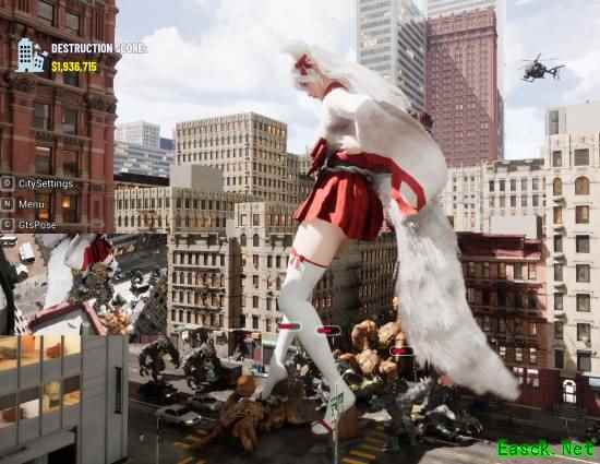 巨人少女游乐场公布新实机：女巨人踏毁城市对抗外星入侵