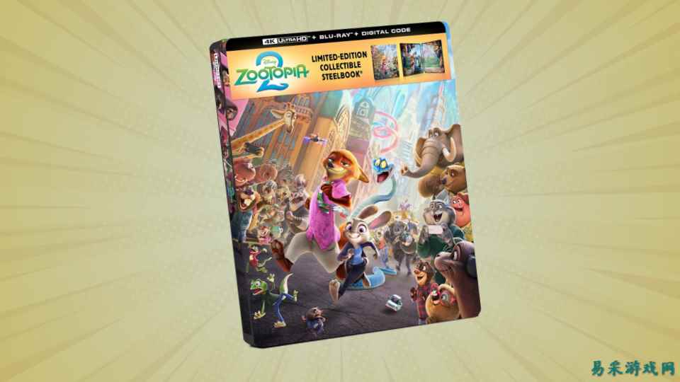 《疯狂动物城2》4K蓝光影碟铁盒版现已在亚马逊开启预售