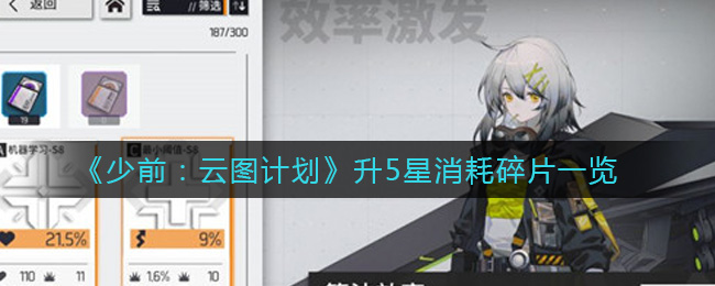 《少前：云图计划》升5星消耗碎片一览
