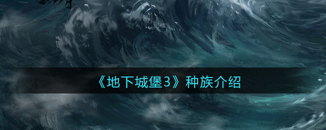 《地下城堡3：魂之诗》种族介绍