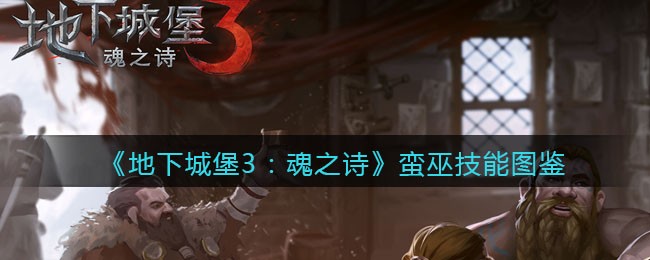 《地下城堡3：魂之诗》蛮巫技能图鉴