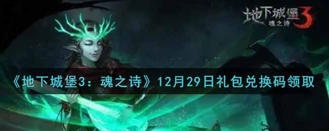 《地下城堡3：魂之诗》12月29日礼包兑换码领取