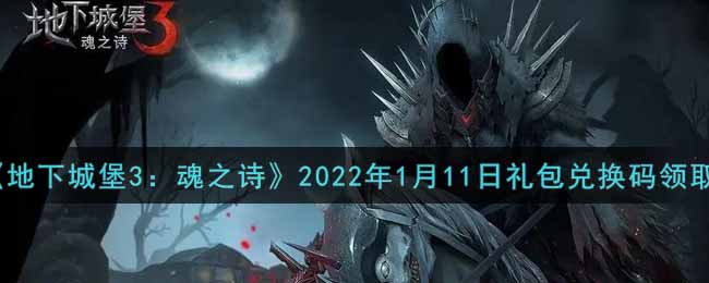 《地下城堡3：魂之诗》2022年1月11日礼包兑换码领取