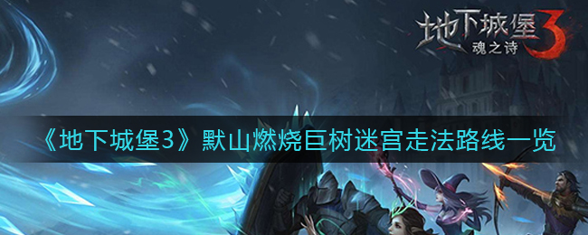 《地下城堡3：魂之诗》默山燃烧巨树迷宫走法路线一览