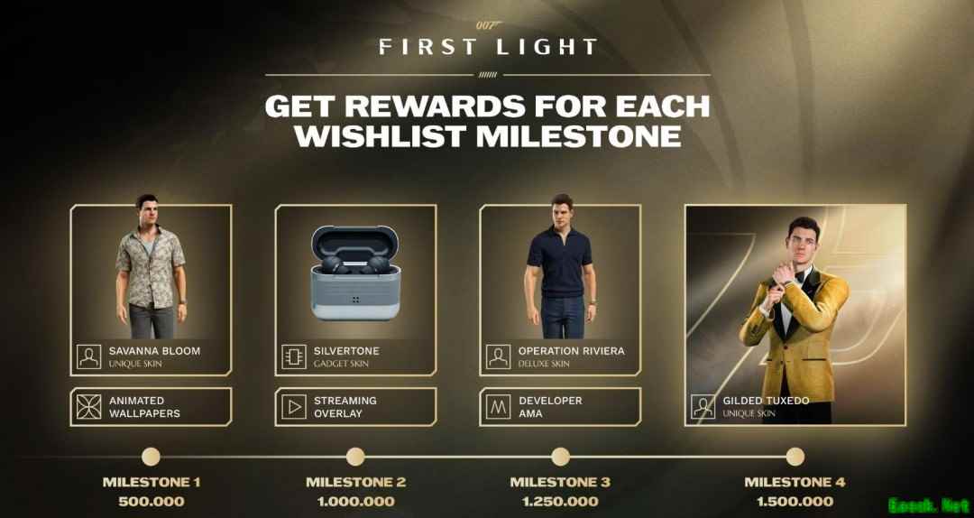 007：初露锋芒愿望单破220万，金色礼服全玩家免费领取