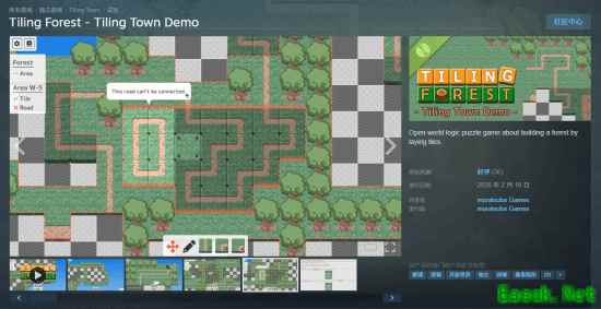开放世界式+瓷砖解锁 解压小游戏《Tiling Forest》Steam 100%好评