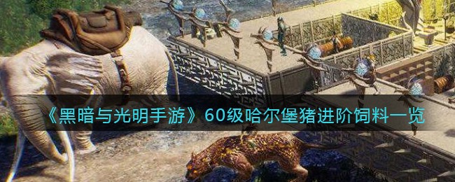 《黑暗与光明手游》60级哈尔堡猪进阶饲料一览
