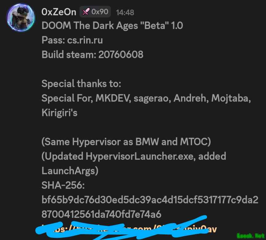 0xZe0n突破毁灭战士:黑暗时代D加密并发布Beta 1.0工具