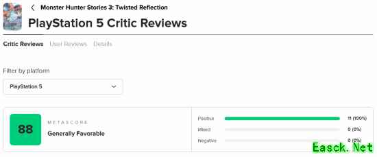 《怪猎物语3》M站均分88分：系列飞跃堪称业界顶尖