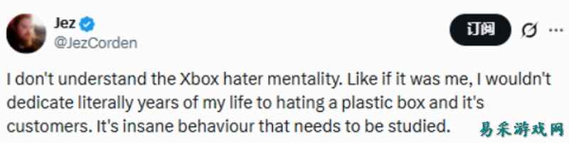 国外知名编辑吐槽Xbox黑粉：完全无法理解这群人心理