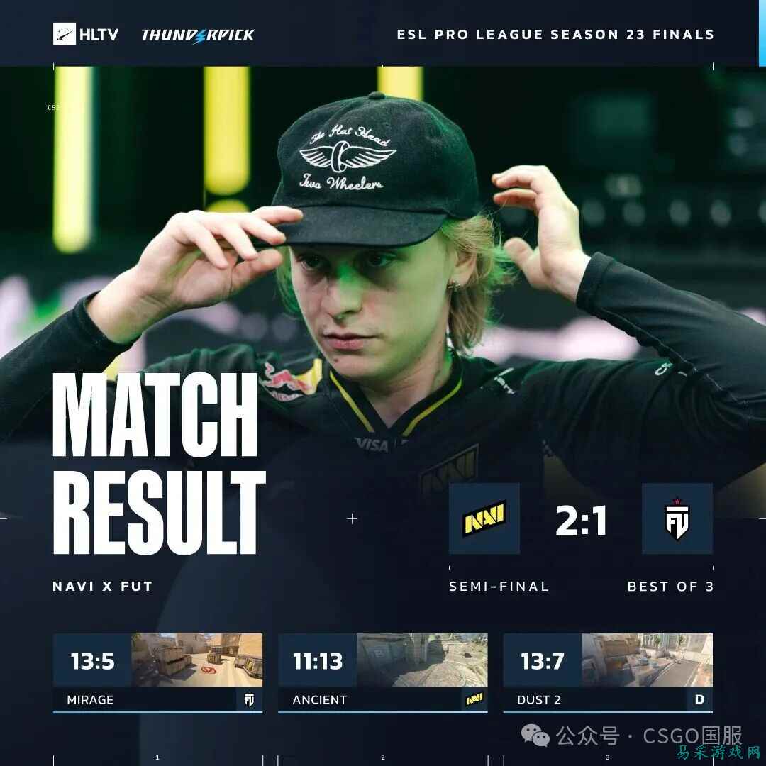 《反恐精英2》今夜NAVI将与Aurora争夺EPL冠军，必诞生2026新冠军与新MVP