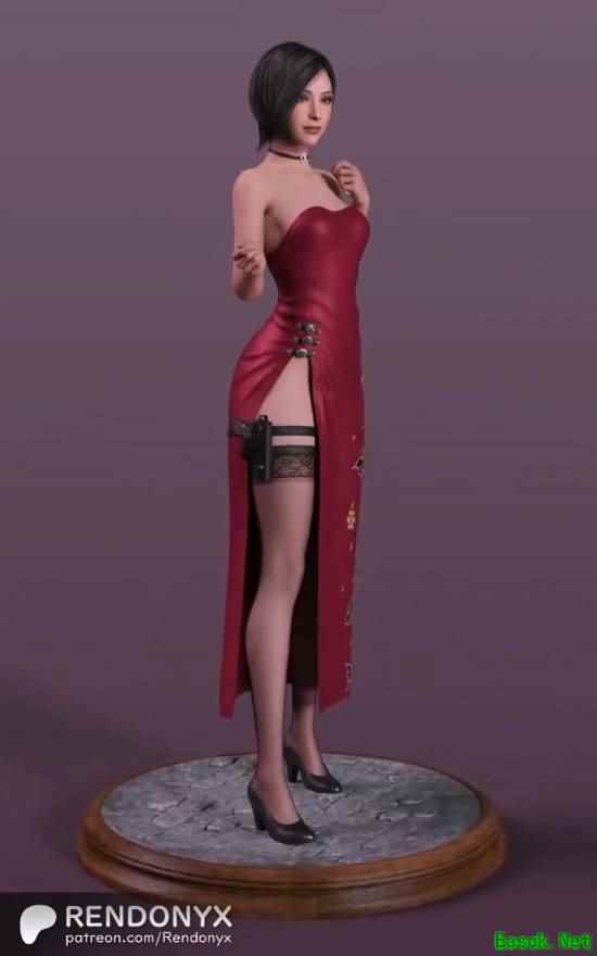 3D艺术家发布高精度艾达·王转台动画，材质与造型极致写实