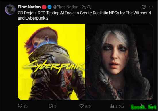 《巫师4》《赛博朋克2》新爆料！将打造更真实NPC