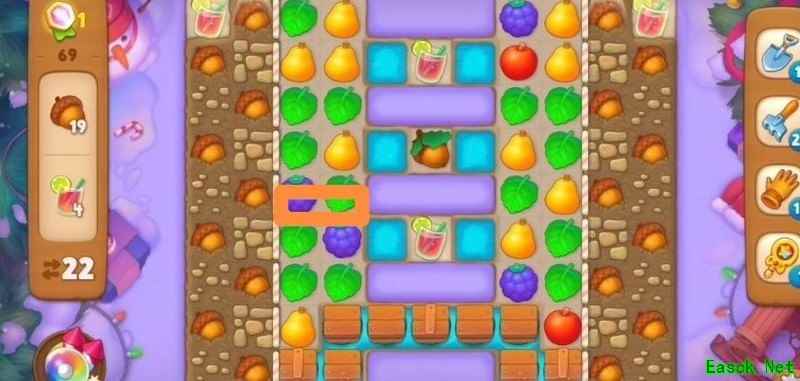 梦幻花园69关黄金杯通关攻略