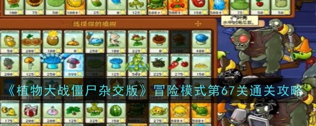 《植物大战僵尸杂交版》冒险模式第67关通关攻略