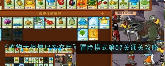 《植物大战僵尸杂交版》冒险模式第57关通关攻略