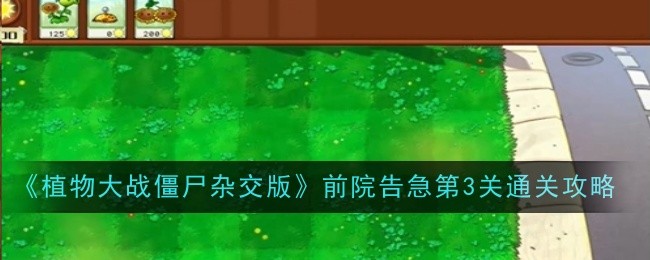 《植物大战僵尸杂交版》前院告急第3关通关攻略