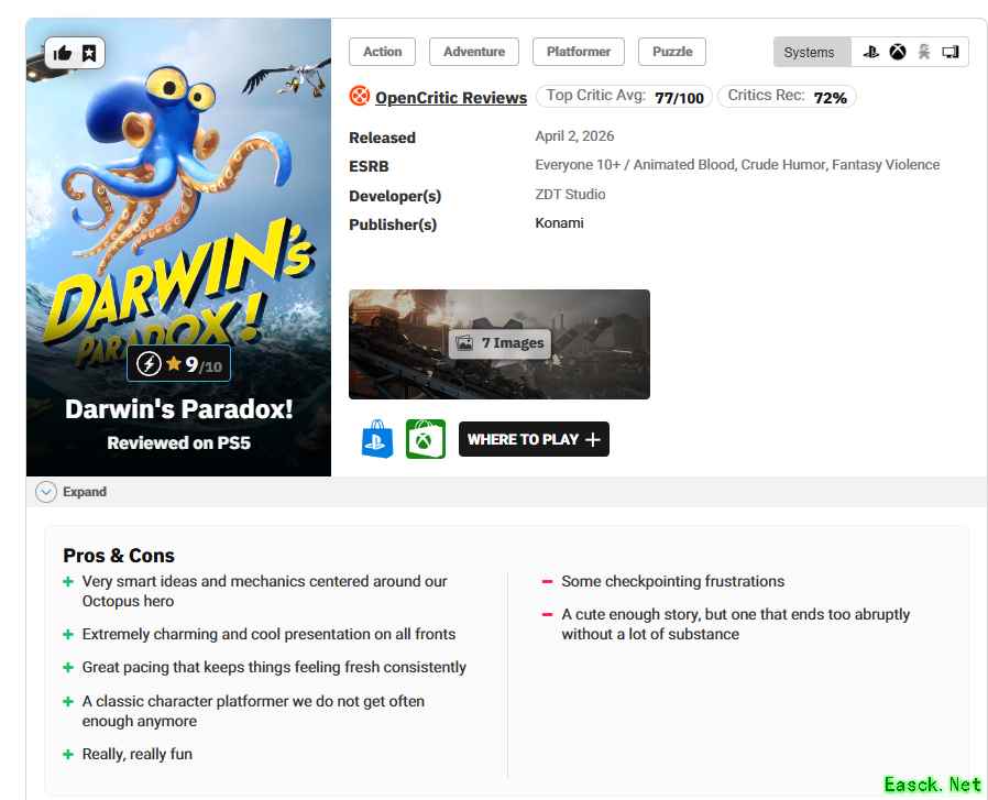 达尔文悖论:章鱼主角横闯异化工厂的高辨识度平台解谜佳作