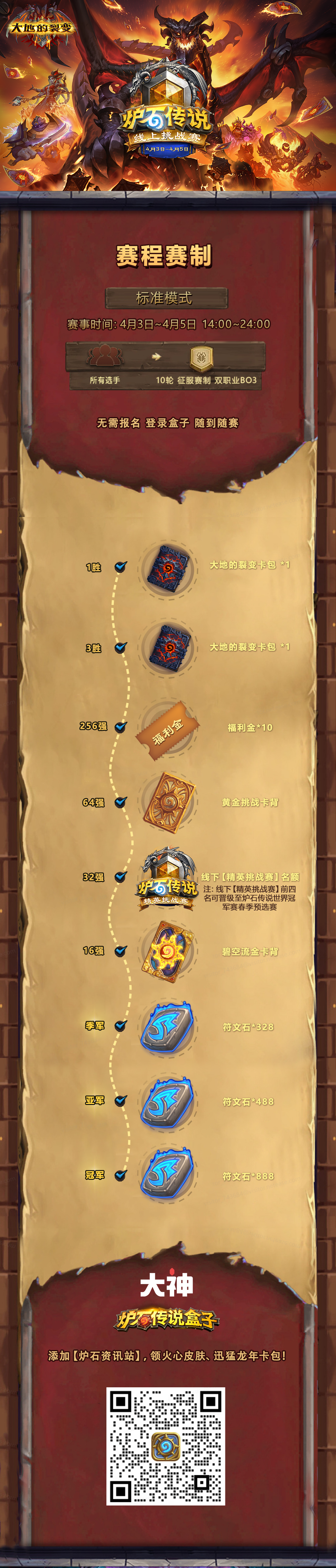 炉石传说大地的裂变线上挑战赛介绍