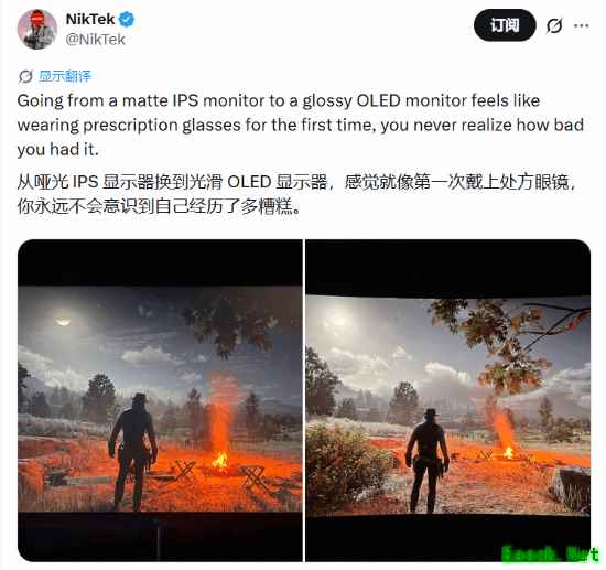 再也回不去了！玩家换完OLED显示器后直呼：白活了这么多年