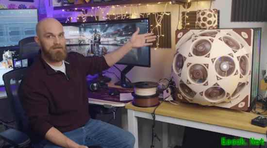 电脑瞬间降温20度!发烧友DIY球形机箱侧面板:狂装15个猫头鹰风扇