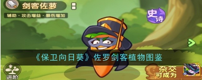 《保卫向日葵》佐罗剑客植物图鉴