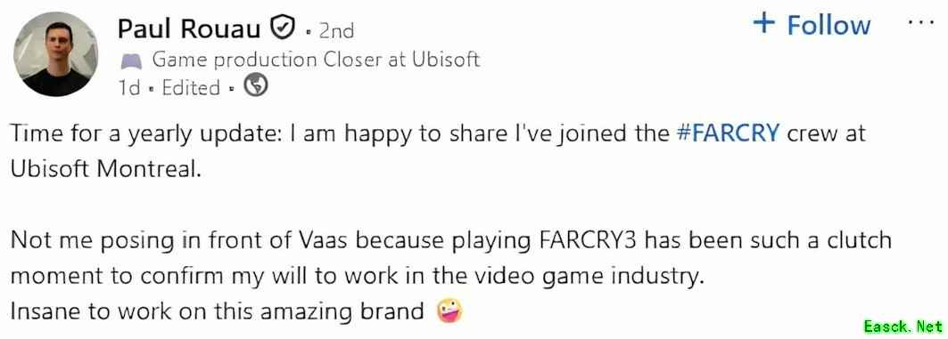 孤岛惊魂7进入收尾阶段，育碧蒙特利尔确认核心开发已基本完成