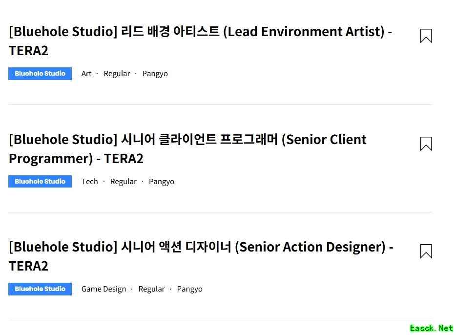 Krafton旗下蓝洞官宣Tera 2正式开发，全球招募核心团队