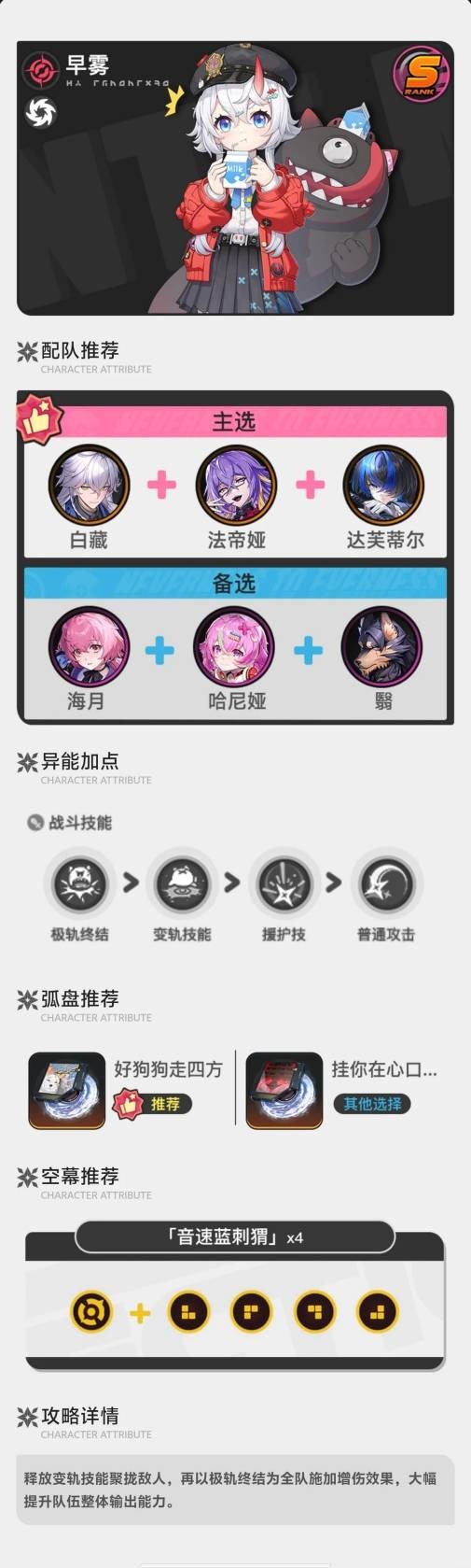 异环早雾培养攻略