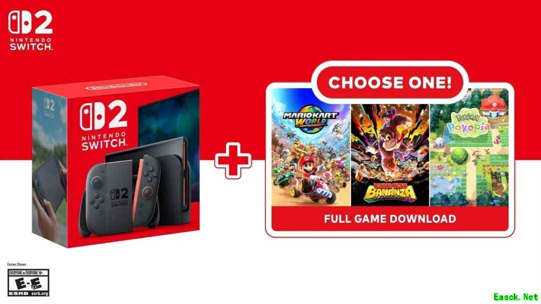 任天堂推Switch2同捆套装：499美元含三选一游戏，9月起主机涨价
