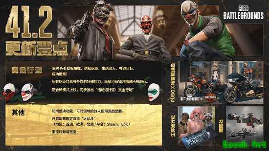 《PUBG》41.2版本更新,全新 PvE 模式“赏金行动”上线