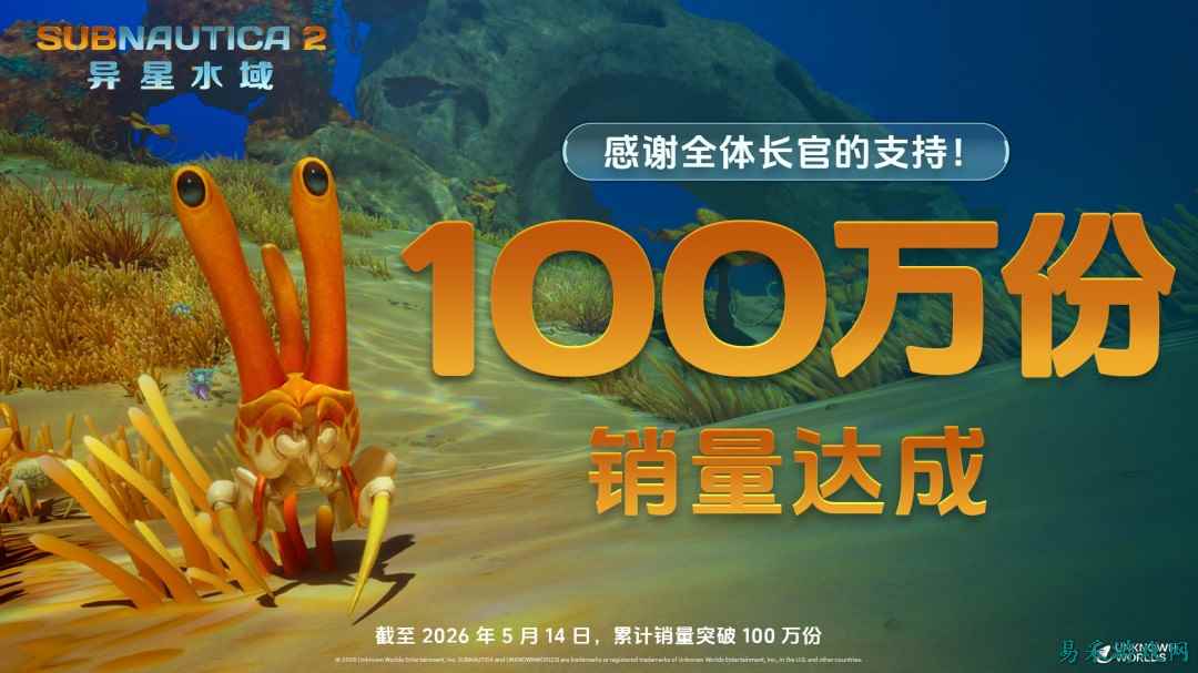《深海迷航2》发售1小时销量破百万 Steam峰值46万