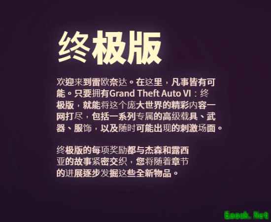 《GTA6》终极版揭露关键线索!剧情采用章节模式推进