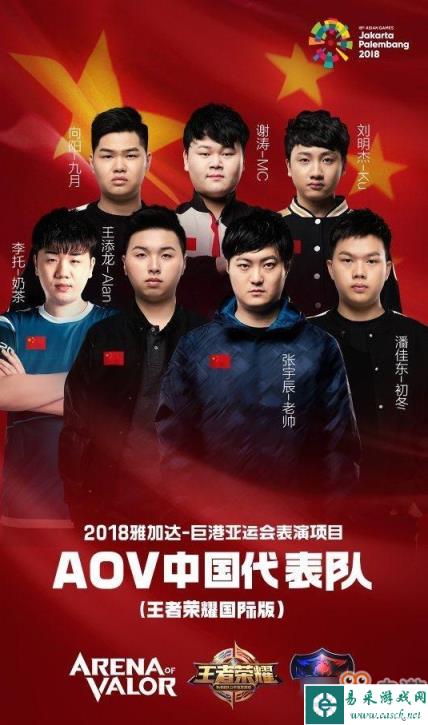 王者荣耀国际版亚运会表演赛参赛人员有哪些