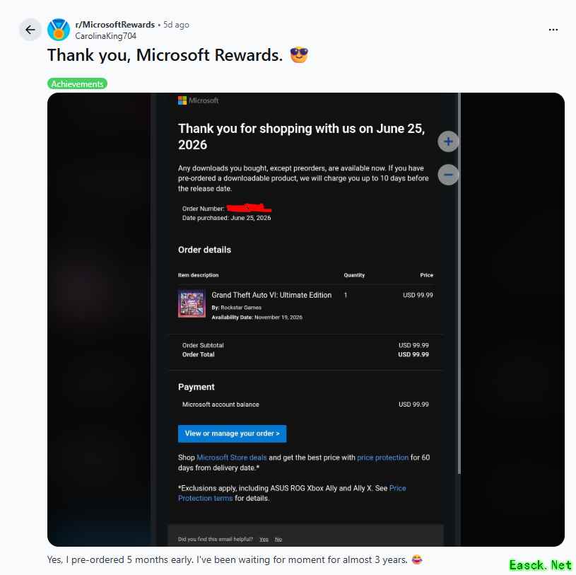 Xbox玩家三年攒积分零元购GTA6终极版引热议