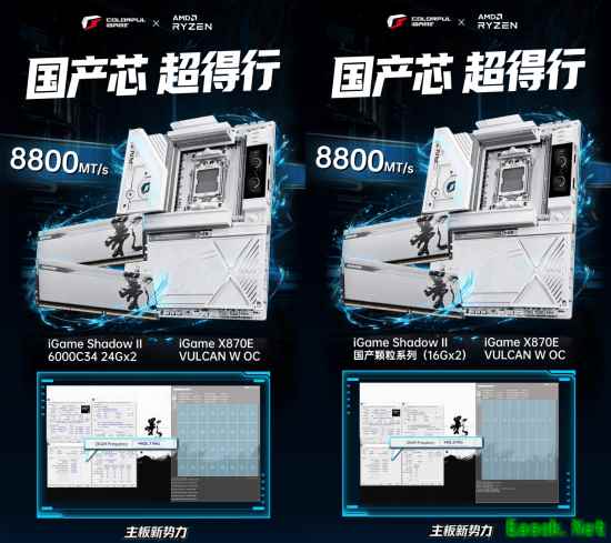 国产颗粒DDR5冲上8800MT/s!七彩虹旗舰主板助力