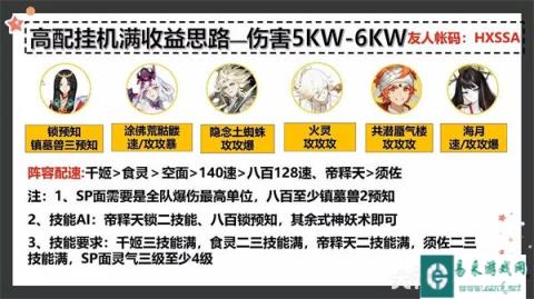阴阳师毁灭之战5KW伤害高配挂机阵容推荐