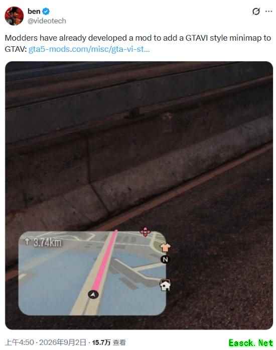 等不及《GTA6》?《三男一狗》装上了同款UI小地图