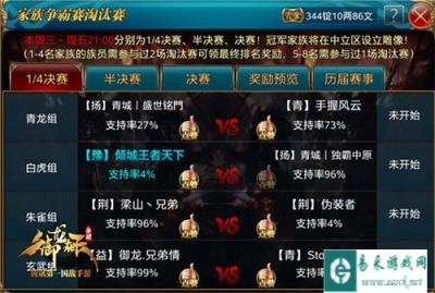 御龙在天手游家族争霸赛决赛战前分析